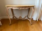Antieke Beukenhouten Tafel met Marmeren Blad 1890-1910 Trave, Ophalen