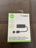 Belkin USB-C naar Gigabit Ethernet Adapter, Ophalen of Verzenden, Nieuw, Belkin