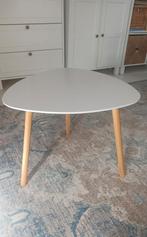 Bijzettafel Jysk TAPS - wit en bamboe., Minder dan 55 cm, Rond, Zo goed als nieuw, Ophalen