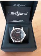 Lenzers lew 201 eenwijzer horloge erg gaaf!, Sieraden, Tassen en Uiterlijk, Horloges | Heren, Overige merken, Leer, Staal, Polshorloge