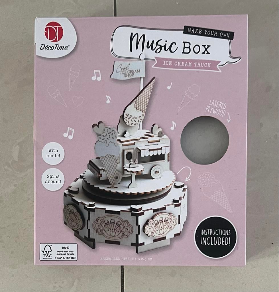 DecoTime Muziekdoos IJscowagen, Ophalen of Verzenden, Nieuw, Knutselwerk