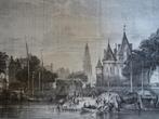 Litho Waag aan de Nieuwmarkt, door Wyld in Le Charivari 1843, Antiek en Kunst, Verzenden