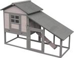 Konijnenhok Quincy Cottage Grijs  OP=OP, 110 cm of meer, Ophalen of Verzenden, 90 cm of meer, Hok