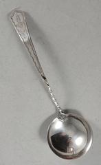 Zilveren Roomlepel Gravé gerepareerd antiek 835 zilver, Antiek en Kunst, Ophalen of Verzenden, Zilver