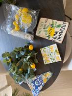 Citroen / limoncello decoratie, Ophalen of Verzenden, Zo goed als nieuw, Versiering, Verjaardag