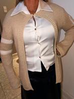 Gebreid vest merk: Goldbergh maat S / 38 goud met beige, Kleding | Dames, Truien en Vesten, Maat 38/40 (M), Beige, Nieuw, Ophalen of Verzenden