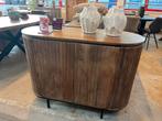 Magazijn leegverkoop dressoir retro Noor mangohout ribbel