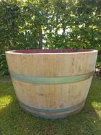 Zeer Grote Eikenhouten Bloembak Wijnvat Minivijver 200 liter, Ophalen, Rond, Nieuw, Tuin