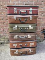 Oude vintage koffers deco etalagemateriaal decor, Gebruikt, Ophalen of Verzenden