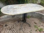 Tuintafel met marmeren blad, Tuin en Terras, Ophalen, Gebruikt, Rechthoekig, Overige materialen
