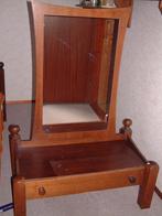 Oude vintage jaren 70 oude kaptafel met lade en spiegel, Huis en Inrichting, Ophalen, Gebruikt, 50 tot 100 cm, Minder dan 100 cm