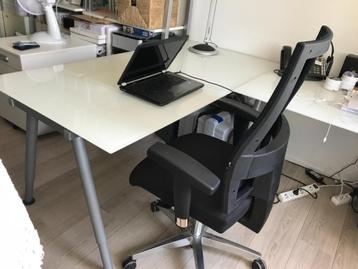 bureau Ikea Galant glas - afbeelding 3