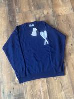 AMI Alexandre Mattiussi Crewneck Navy Heart Logo Size M, Verzenden, Nieuw, Maat 48/50 (M), Blauw