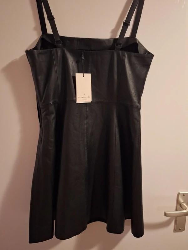 Rosemunde leren jurk, nieuw!, Kleding | Dames, Jurken, Maat 38/40 (M), Verzenden, Zwart, Nieuw