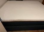 Auping boxspring | 180x200-210, inclusief hoofdboard, Ophalen, Blauw, 210 cm, Tweepersoons