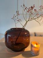 Glazen vaas fidrio aubergine polspotten, Huis en Inrichting, Woonaccessoires | Vazen, Ophalen, Overige kleuren, Nieuw, Glas