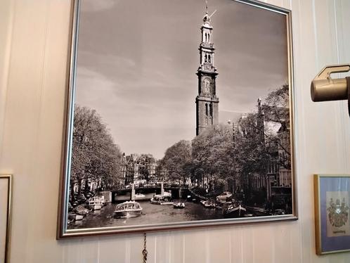 Erg mooie op linnengefotograveerd westertoren Adam, Huis en Inrichting, Woonaccessoires | Schilderijen, Tekeningen en Foto's, Zo goed als nieuw