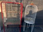 Grote vogelkooien, Dieren en Toebehoren, Vogels | Hokken en Kooien, Ophalen, Gebruikt, Metaal, Vogelkooi