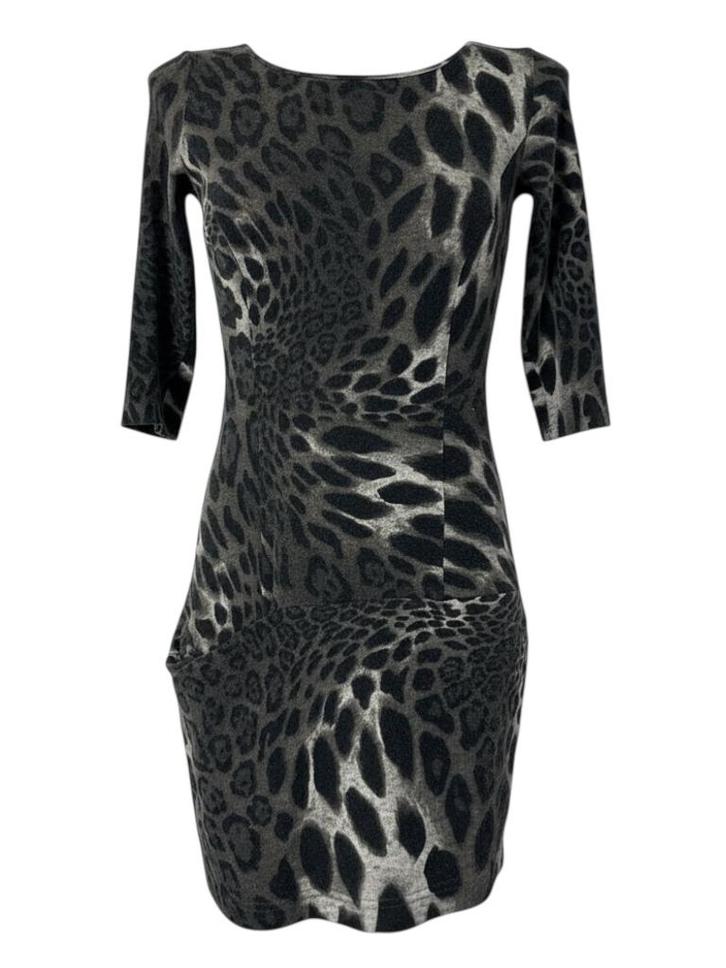 Moq jurk S, Kleding | Dames, Jurken, Zo goed als nieuw, Maat 38/40 (M), Zwart, Onder de knie, Ophalen of Verzenden