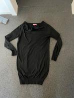 Zwart en grijs Basic Equipment lange trui jurk tuniek L, Kleding | Dames, Ophalen, Basic Equipment, Zwart, Maat 42/44 (L)