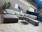 ZGAN Velvet Velours U-Bank/Hoekbank - Champagne - NU €1500, Hoekbank, 300 cm of meer, Zo goed als nieuw, Vierpersoons of meer