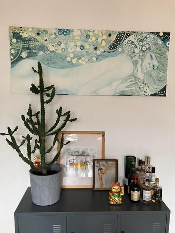 Canvas - Gustav Klimt - waterslangen 140x53cm beschikbaar voor biedingen