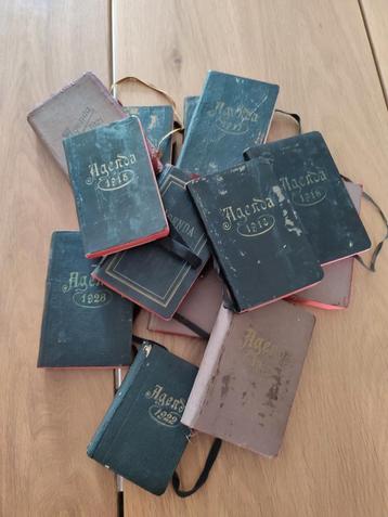 13 Antieke Franse agenda's / WO1 / 1915 TM 1928 beschikbaar voor biedingen