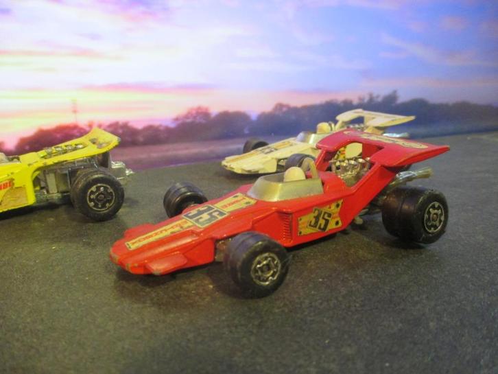 1:36 F1 Formule 1 - Matchbox Super Kings K-35 1971 rood, Hobby en Vrije tijd, Modelauto's | 1:32, Gebruikt, Ophalen of Verzenden