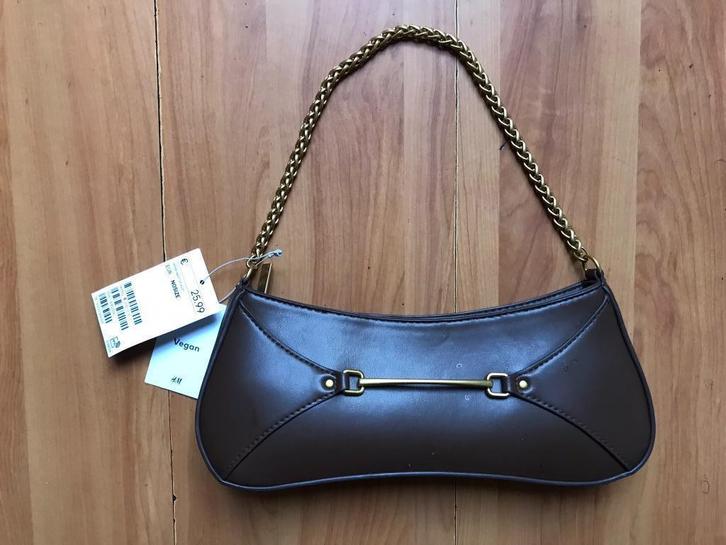 NIEUW Tasje H&M, Sieraden, Tassen en Uiterlijk, Tassen | Damestassen, Nieuw, Schoudertasje, Bruin, Ophalen of Verzenden