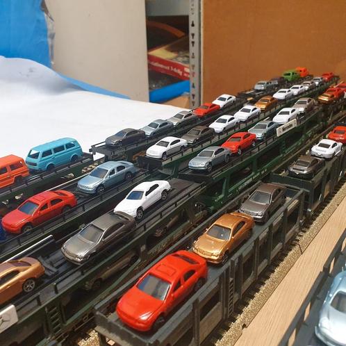 2x enorme sleep autotransporters van Jouef en Lima H0, Hobby en Vrije tijd, Modeltreinen | H0, Zo goed als nieuw, Wagon, Gelijkstroom of Wisselstroom
