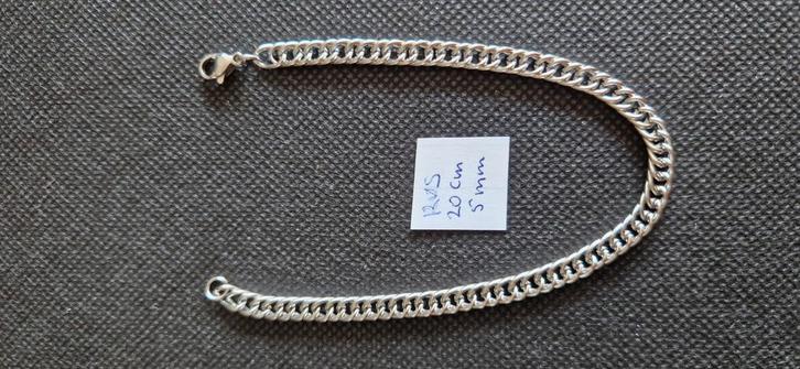 Cubaanse armband, Sieraden, Tassen en Uiterlijk, Armbanden, Nieuw, Staal, Zilver, Ophalen of Verzenden