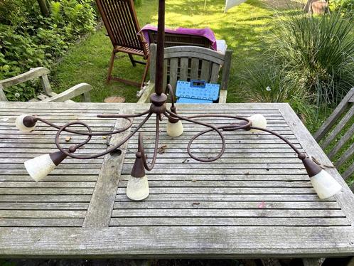 Edilson Pierre hanglamp zes  armen, Huis en Inrichting, Lampen | Hanglampen, Zo goed als nieuw, 50 tot 75 cm, Metaal, Ophalen