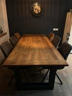 Mooie eikenhouten eettafel, 110cm bij 239 cm, Huis en Inrichting, Tafels | Eettafels, 100 tot 150 cm, Rechthoekig, Zo goed als nieuw