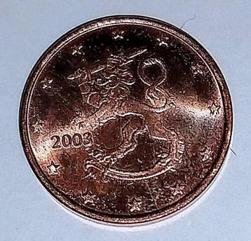 Finland, EEN cent 2003 en als bonus een finse penny 1976 beschikbaar voor biedingen