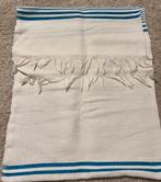 Keniaanse handgeweven sjaal. Kleur wit met blauwe strepen, Ophalen of Verzenden, Maat 46/48 (XL) of groter