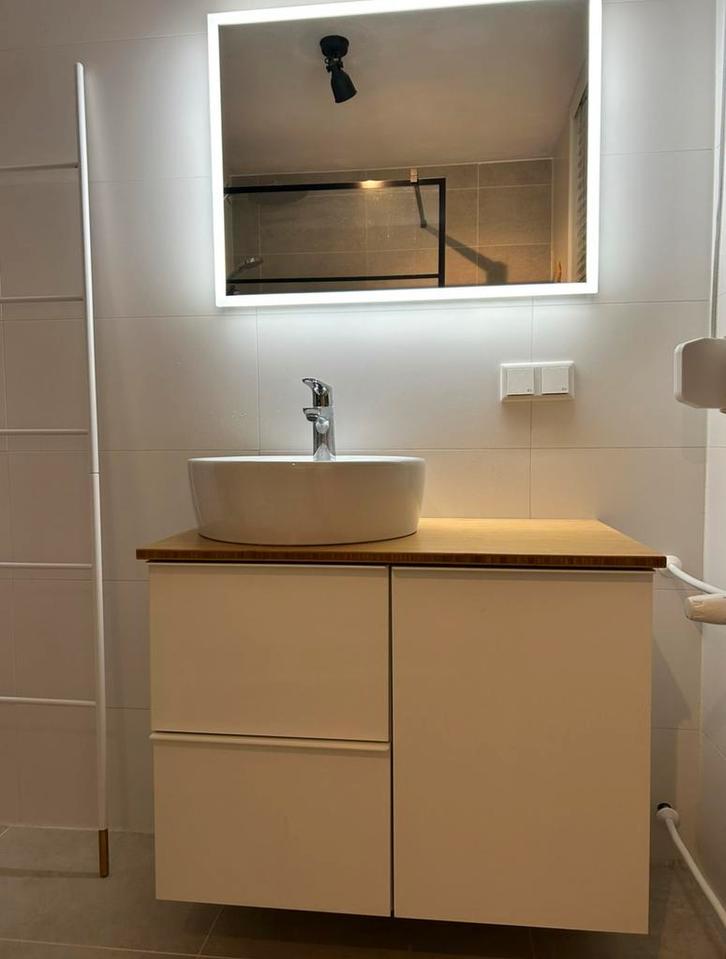 Ikea badkamermeubel met waskom en 3 lades, Huis en Inrichting, Badkamer | Badkamermeubels, Zo goed als nieuw, Minder dan 100 cm