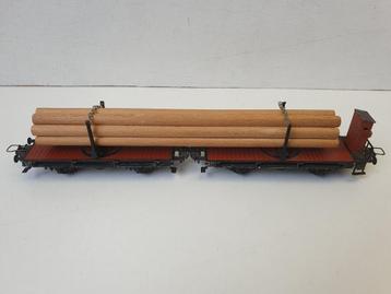 TRIX EXPRESS H0 3443 2 delige Langhoutwagen met boomstammen beschikbaar voor biedingen