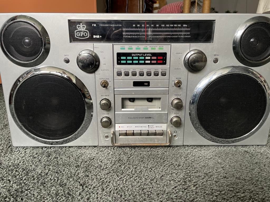 GPO DAB+ Radio Cassette Speler, Audio, Tv en Foto, Radio's, Ophalen, Gebruikt, Radio, Met cd-speler