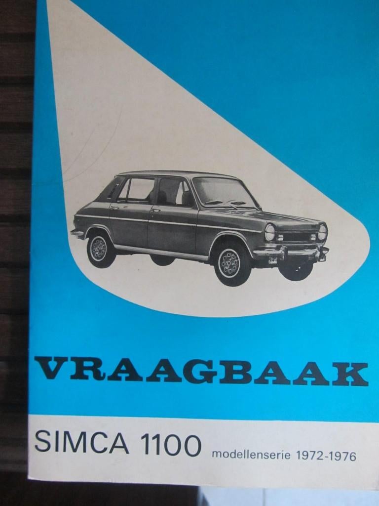 vraagbaak   SIMCA  1100    1972  / 1976, Ophalen of Verzenden