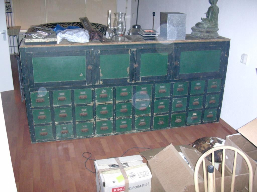 Decoratieve oude laden gereedschapskast, Antiek en Kunst, Antiek | Meubels | Kasten, Ophalen