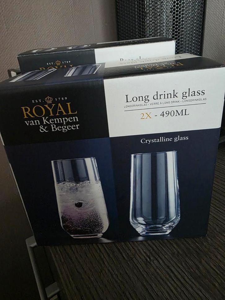 Royal Van Kempen & Begeer longdrink glazen, Verzamelen, Glas en Borrelglaasjes, Nieuw, Overige typen, Ophalen of Verzenden