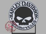 Harley Davidson Flame Skull reclamebak, Ophalen of Verzenden, Nieuw, Lichtbak of (neon) lamp
