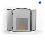 Zwart vonkenscherm en haardstel, bijna nieuw., Ophalen, Nieuw