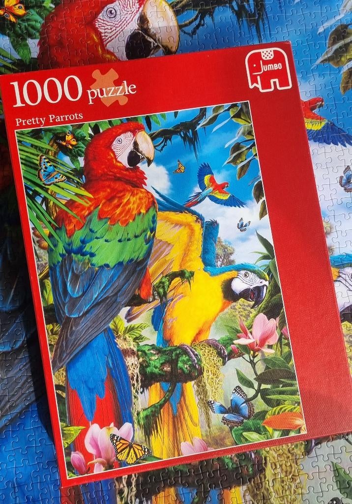 Legpuzzel pretty parrots 1000st, Hobby en Vrije tijd, Denksport en Puzzels, Verzenden, 500 t/m 1500 stukjes, Zo goed als nieuw