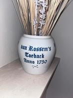 Van Rossem’s Toeback tabakspot vaas Delfts blauw, Wit, Aardewerk of Porselein, Ophalen of Verzenden, Zo goed als nieuw
