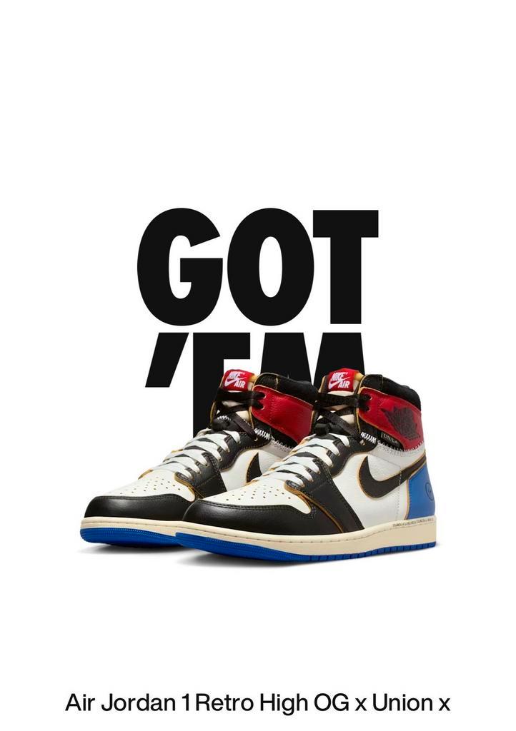 Air Jordan 1 x union x fragment maat 43, Kleding | Heren, Schoenen, Nieuw, Sneakers of Gympen, Ophalen of Verzenden