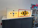Vintage BSI Battery Services International Lichtbak Klok, Ophalen, Gebruikt, ., Lichtbak of (neon) lamp