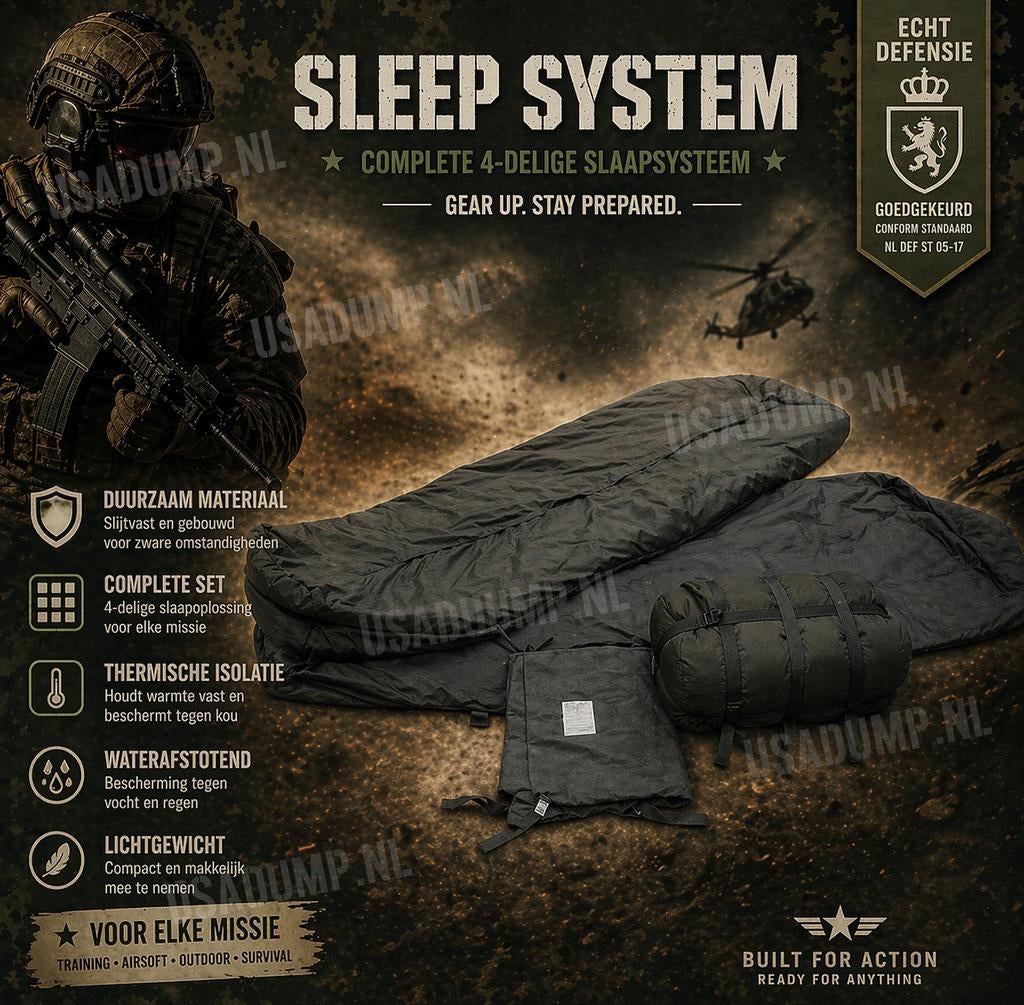 Modulair Defensie Slaapsysteem -40C, 4-delig Zomer/Winter, Ophalen of Verzenden