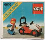 lego 6609-1 lego legoland, classic city raceauto (1980), Ophalen of Verzenden, Gebruikt, Complete set, Lego