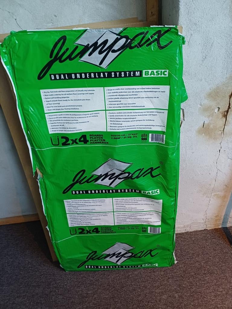 Jumpax Dual Underlay System Basic ondervloerplaten, Overige materialen, 30 cm of meer, 50 tot 150 cm, Overige typen